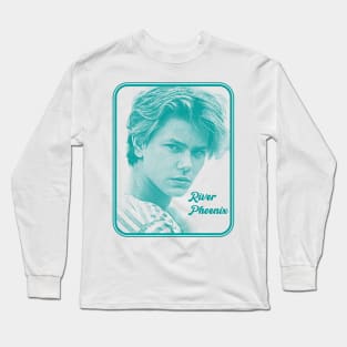 River Phoenix // 90s Aesthetic Design Long Sleeve T-Shirt